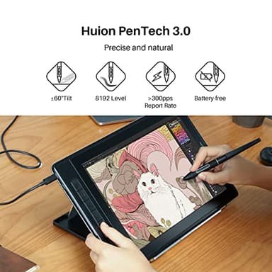 HUION Kamvas Pro 13 2.5K QHD Graphics Monitor Drawing Tablet with Screen QLED Full Lamination Battery-Free Stylus PW517 for Windows PC, Mac, Android, 13.3inch Digital Drawing Tablet Pen Display - Image 5