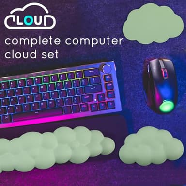 Cloud Wrist Rest for Keyboard & Mouse - Non-Slip Base, Extended Memory Foam, Ergonomic Design for Office & Gaming - Image 6