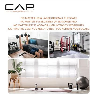 CAP Barbell 2-Inch Olympic Bumper Plate Weight Set with 6 Post Rack | 100-370 lbs | Multiple Options - Image 6