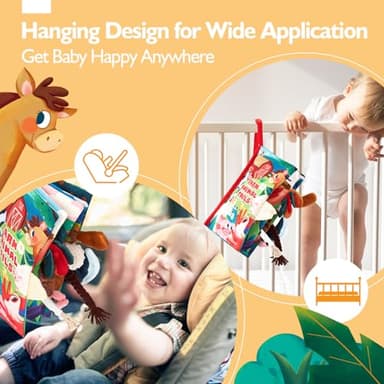 hahaland Baby Books 0-6 Months,Infant Tummy Time Toy Sensory Toys 6 to 12 Months Touch Feel Book Gifts for Boy Girl 0-3 Month Learning Toy Baby Christmas Birthday Gifts Stocking Stuffers (Single) - Image 6