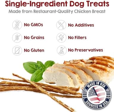 Riley's Chicken Sticks for Dogs - Natural USA Sourced Single Ingredient Dehydrated Real Meat Chicken Slims Jerky Treats, Made in The USA - 6 oz - Image 5