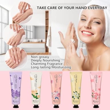 RMancipate Hand Cream Vegan Friendly,5 x 30ml, Pack of 5,for Dry Cracked Hands,Daily Moisturising hand Lotion gift set,Mothers Day gifts for women - Image 4