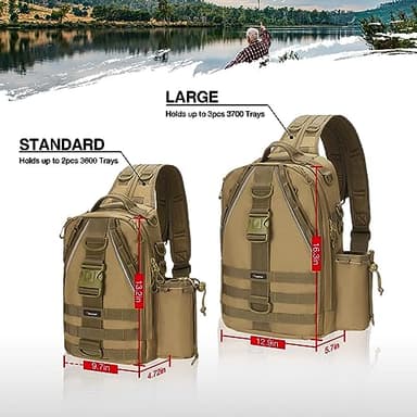 Piscifun Fishing Tackle Backpack with Rod & Gear Holder, Lightweight Outdoor Water-Resistant Fishing Shoulder Storage Bag - Image 6
