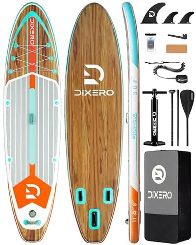 Dixero Inflatable Stand Up Paddle Board with SUP Accessories, Anti-Slip EVA Deck, 11'*33" Inflatable Paddle Boards for Adults & Youth of All Skill Levels - Image 1
