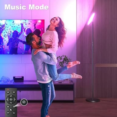 Yikuneng RGB Torchiere Floor Lamps for Living Room, 3600LM 36W Bright LED Standing Lamp with Remote, Modern Color Changing Tall Lamp with Stepless Dimming, 69" Corner Floor Lamp for Bedroom, Office - Image 5