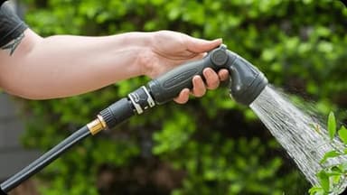 Garden Hose Nozzle - 9 Spray Patterns, Metal, Thumb Control, On/Off Valve, High Pressure Heavy Duty Water Hose Spray Nozzle for Gardening, Lawn Care, and Cleaning Tasks-Tidepool Blue - Image 7