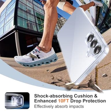 SPIDERCASE for Samsung Galaxy S25 Plus Case, [10 FT Military Grade Drop Protection] [Crystal Clear] [Not-Yellowing] Slim Fit Shockproof Anti-Scratched Rugged Phone Case,Clear - Image 3