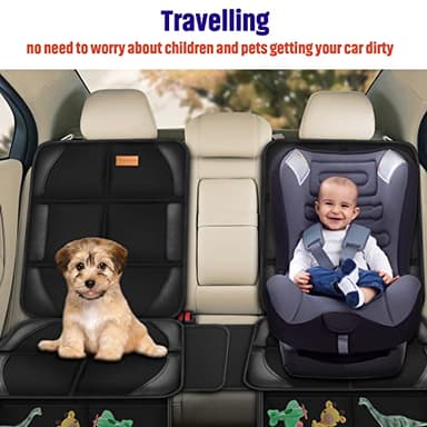 Bacgnyer Car Seat Protector, 2 Pack of Seat Protectors, Thickest Padded 600D Fabric Padding, Waterproof, Durable, Anti Slip Backing, Child Seat Protection, Suitable for Babies, Toddlers, Children - Image 7