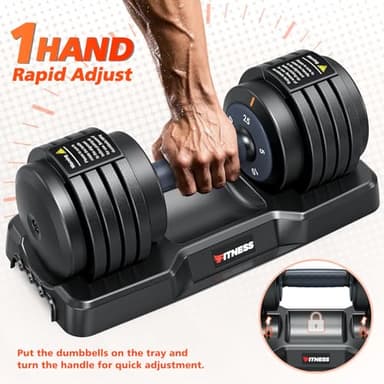 Rendpas Adjustable Dumbbells Set of 2, Select Weight Dumbbell Set, 5 in 1 Free Dumbbell Set with Anti-Slip Texture Handle, Weight Set For Home Gym Suit both Men and Women - Image 3