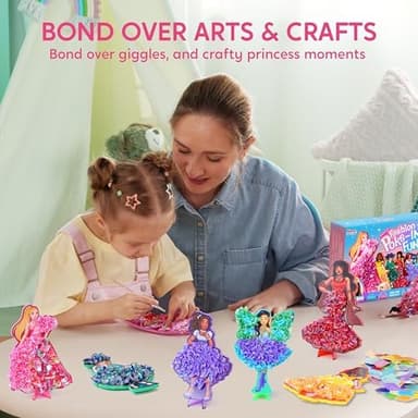 Klever Kits Poke in Fun Art Crafts for Kids Ages 4-8, Princess Dress-up, Art Activities, DIY Craft Kits, Birthday Gifts for Girls Ages 4 5 6 7 8+ - Image 7