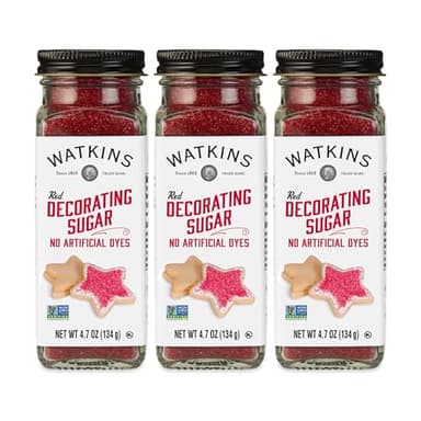 Watkins Red Decorating Sugar, 4.7 Ounce Jar, 3-Pack - Image 1