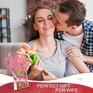 I Love You Gifts for Her Him, Valentines Day Gifts for Girlfriend Wife Christmas Birthday Wedding Anniversary Keepsake Loving Acrylic Plaque Gifts for Boyfriend Husband Miss You Gifts - Image 7