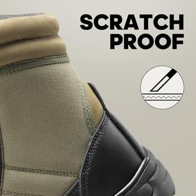 NORTIV 8 Men's Military Tactical Work Boots Side Zipper Leather Motorcycle Combat Boots Trooper - Image 6