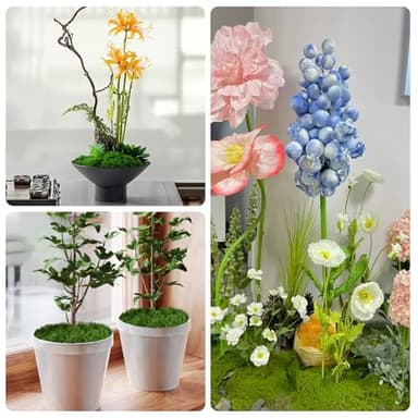 Fake Moss for Plants Indoor, Artificial Moss for Arts and Crafts, Faux Grass for Potted Fairy Garden DIY Model Making Walls Glass Containers Home Decor-3.5 OZ (Dark Green) - Image 5