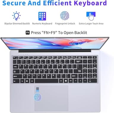 NIAKUN Laptop Computer, Gaming Laptops 2025, 16 Inch Lap Top PC Win 11 Pro, 16GB RAM 1TB SSD, N100 Processor(up to 3.4GHz), Backlit Keyboard, for Business and Students - Image 5