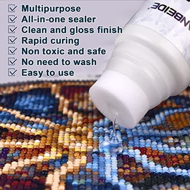 LANBEIDE 2 Pack 240ML Diamond Painting Sealer, 5D Diamond Painting Art Glue Permanent Hold & Shine Effect Sealer for Diamond Painting and Puzzles - Image 3