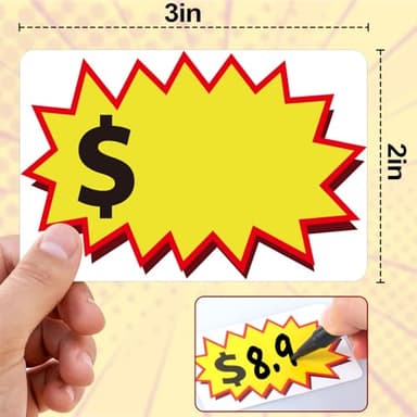 300 Pcs Garage Sale Stickers, (2"x3") Removable Adhesive Yard Sale Price tag Stickers with Space to Write Pricing, Rummage Sale Price Labels for Retail, Flea Market, Annual Community Sales - Image 5