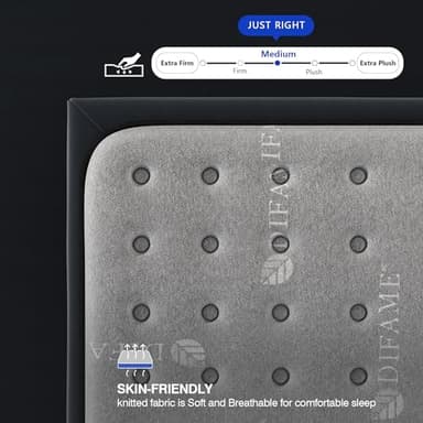 DIFAME Queen Size Mattress, 14 Inch Gel Memory Foam Queen Hybrid Mattress in a Box, Individually Pocket Spring for Motion Isolation, Pressure Relief, Edge Support, Medium, 100-Night Trial, CertiPUR-US - Image 2