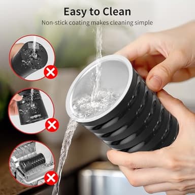 Paris Rhône Milk Frother, 4-in-1 Milk Steamer and Frother, Hot & Cold Foam Milk Warmer with Temperature Control, Auto Shut-Off Frothers for Coffee, Latte, Cappuccino, Macchiato - Image 5