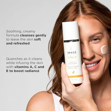 IMAGE Skincare, VITAL C Hydrating Facial Cleanser, Gentle Face Wash with Vitamin C, E and A, 6 fl oz - Image 3
