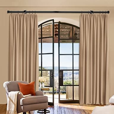 Standard Decorative Window Curtain Rods 30 to 88 Inch,5/8 Inch Diameter Small Curtain Rod Set, Heavy Duty Drapery Rods with Brackets Black - Image 8