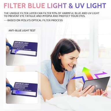 Peslv 2 Pack Like Paper Screen Protector for iPad 9th/8th/7th (10.2-Inch, 2021-2019), Matte Anti Glare PET Film/Blue Light Filter Eye Protection Cover/Drawing & Writing Feel Like on Paper - Image 4