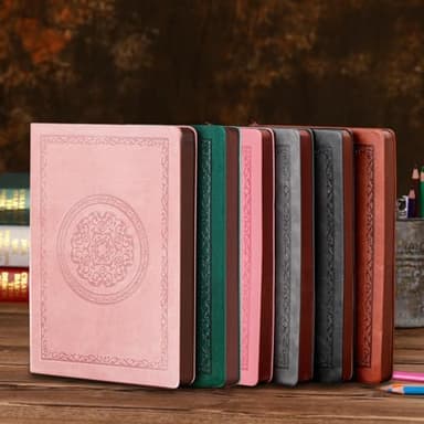 2026 Leather Vintage Journal Notebook,300 Pages,Leather Softcover Lined Journal Notebooks for Women Men,Notebook Journals for Writing Travel,Business,Office,5.7'' X 8.3'',Black - Image 7