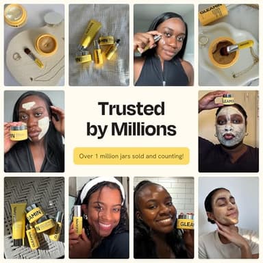 Gleamin Vitamin C Clay Mask for Dark Spots, Turmeric Clay Face Mask Skin Care, Deeply Cleanses & Refines Pores, Brightens Uneven Tone and Helps Improve Post-Blemish Scarring & Texture, Up to 20 Uses - Image 4