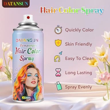 Black Hair Spray Temporary【Instant Color】【Skin Friendly】【Easy To Clean】【Large Capacity】Washable Hair Color Spray For Women/Men 4.06 oz，12 Black - Image 4