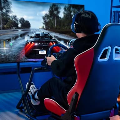 ARES WING Racing Simulator Cockpit with Monitor Mount and Seat, Formula and GT Sim Racing Cockpit Compatible with Fanatec, Thrustmaster, Logitech, Moza Racing Games on PS5, PS4, Xbox and PC - Image 2