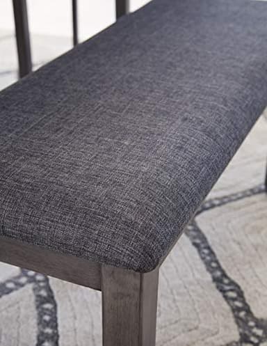 Signature Design by Ashley Bridson Modern 6 Piece Dining Set, Includes Dining Table, 4 Chairs & Bench, Gray - Image 8