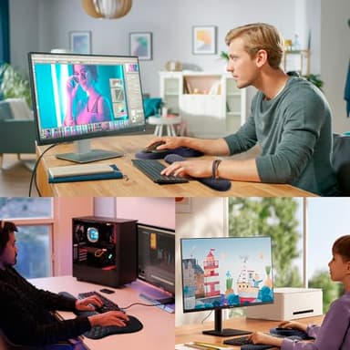 Mouse Pad Wrist Support, Laokiiy 2 in1 Keyboard Wrist Rest+ Ergonomic Mouse Pad, Non-Slip Wrist Rest for Computer Keyboard, Made Easy Typing & Relieve Wrist Pain（Black - Image 7