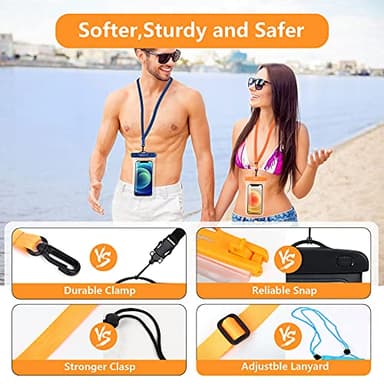 Rynapac Waterproof Phone Pouch Bag - 7.5in Water Proof Cell Phone Case for Beach Travel Must Haves, IPX8 Dry Bag with Lanyard for iPhone 16 15 Pro Max Galaxy S25 S24 Ultra, Cruise Ship Essentials 2025 - Image 5