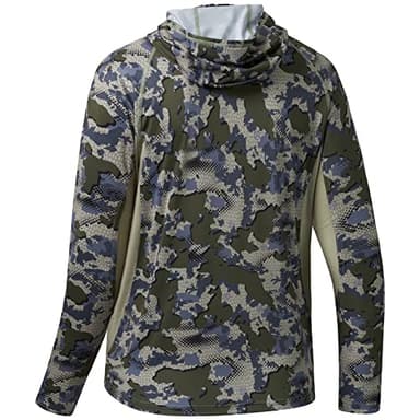 BASSDASH UPF 50+ Men’s Hunting Shirts with Mask Long Sleeve Camo Fishing Hoodie - Image 3