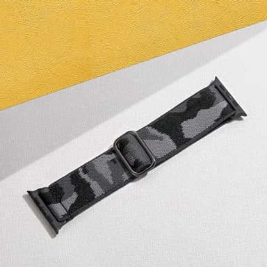 Adorve Stretchy Band Compatible with Apple Watch Bands 49mm 46mm 45mm 44mm 42mm 38mm 40mm 41mm Men Women, Soft Nylon Elastic Braided Strap for iWatch Ultra 3/2/1, Series 11/10/9/8/7/6/5/4/3/SE/SE2/SE3 - Image 2