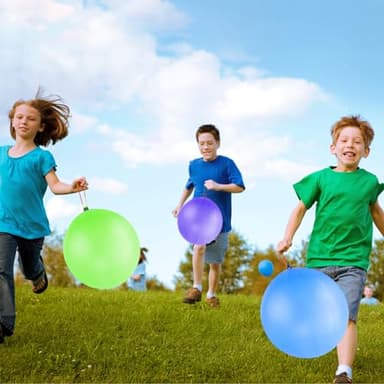 GOLF Punch Balloons,36Pcs Punching Balloon for Kids Heavy Duty Party Favors, Assorted Color Bounce Balloons with Colored Rubber Band Handle for Birthday,Wedding - Image 6