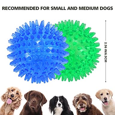 Petizer 3 Pack 2.5" Squeaky Toy Balls, Floating Pool Balls, Spiky Water Toys, Durable Interactive Fetch Toys for Puppy, Chew Toys for Teething (Small Dog) - Image 7
