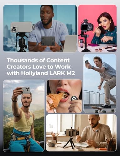 Hollyland Lark M2 Wireless Microphone for iPhone/Camera/Android/PC, 48kHz/24-bit High Fidelity Audio, 300m Range, Noise Cancelling, 40h Use, YouTube, Vlog, Streaming (2TX + 3RX + Charging Case) - Image 9