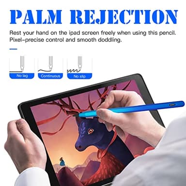 Stylus Pen for Apple iPad Pro 13/12.9/11-inch, iPad Air M3/M2 2025 13/11-inch, iPad Pro Pencil 3/4/5/6th Generation, iPad 11th-6th Gen, Compatible (2018-2025) with Fast Charging & Palm Rejection - Image 3