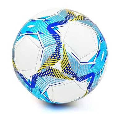 UERMAPTE Blue and White Soccer Ball Size 5 with Smooth Surface Waterproof Wear Resistant for Lawn Indoor Outdoor Sports Training Ball or Competition Balls - Image 4