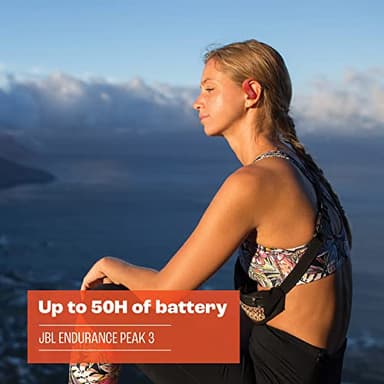 JBL Endurance Peak 3 - Dust and Water Proof (IP68) True Wireless Active Earbuds, Pure Bass Sound, Up to 50 Total Hours of Playback with Speed Charge, Ambient Aware & Talk Thru (Black) - Image 2