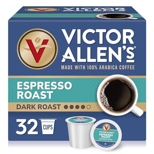 Victor Allen's Coffee, Espresso Roast Coffee, 32 Count, Single Serve Coffee Pods for Keurig K-Cup Brewers - Image 1
