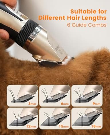 oneisall Dog Clippers and Paw Trimmer Kit 2 in 1 Low Noise Cordless Dog Clippers for Grooming Pet Hair Trimmers for Small and Large Dogs Cats Animals - Image 5