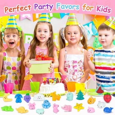 36PCS Mochi Squishy Toys for Kids Party Favors Birthday Goody Bags Fruit Mochi Squishies Kawaii Squishy Toys Stress Relief Toy Classroom Prize Treasure Box Reward Easter Egg Fillers Valentine Day Gift - Image 3
