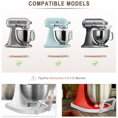 Sliding Mat for Kitchen aid 4.5-5 Qt Stand Mixer with 1Pc Cord Organizer and 3Pcs Attachment Holder for Kitchen Appliance Slider Counter, Sliding Tray,Moving Tray Silver - Image 2