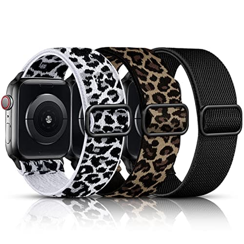 DaQin 3 Pack Stretchy Solo Loop Compatible with Apple Watch Bands for Women 49mm 46mm 45mm 44mm 42mm, Nylon Braided Elastic Strap for iWatch Band Series 11 10 9 8 7 6 5 4 3 SE Ultra 3 Ultra 2 Ultra - Image 1
