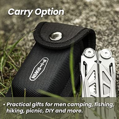 PERWIN Multitool, 17-in-1 Stainless Steel Multi Tool Pliers with Self-Locking, Pocket Knife, Nylon Sheath, Professional (EDC) Multi-Tool for Survival, Camping and Hunting, Hiking, Gifts for Men - Image 8