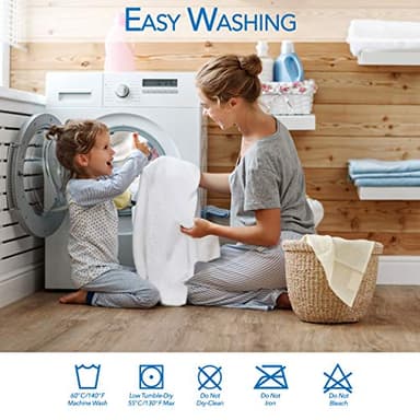 PlushDeluxe Premium Bamboo Mattress Protector – King Size, Waterproof, & Ultra Soft Breathable Noiseless Washable Bed Mattress Cover for Comfort & Protection - White - Image 5