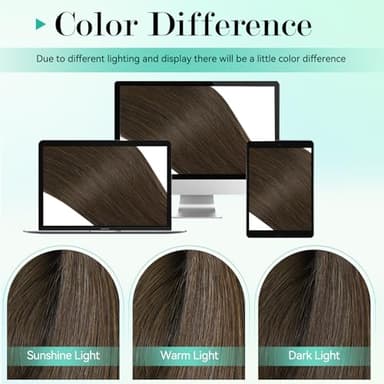 Ukira Medium Brown Hair Extensions Real Human Hair Clip ins for Women, 18 Inch 120g 7pcs #4 Human Hair Extensions, Natural Straight Remy Human Hair Chocolate Brown Clip in Extensions - Image 4