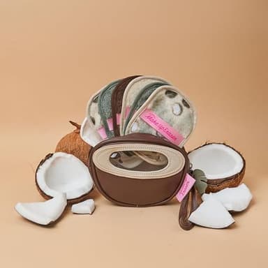 Makeup Eraser The Original, 7-Day Set, Erase All Makeup with Just Water, Including Waterproof Mascara, Eyeliner, Foundation, Lipstick, Sunscreen, and More! Coconuts, 7ct. - Image 2